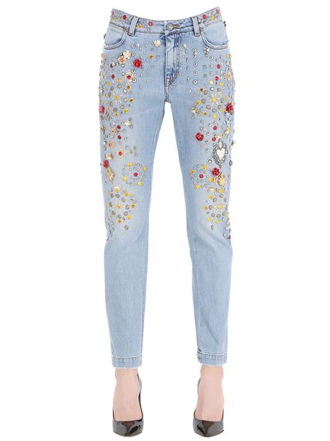 jean dolce gabbana femme|dolce and gabbana embellished jeans.